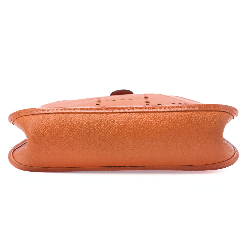 HERMES Evelyn TPM Shoulder Bag Epson Orange Silver-Tone Hardware Pre-Owned