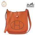 HERMES Evelyn TPM Shoulder Bag Epson Orange Silver-Tone Hardware Pre-Owned