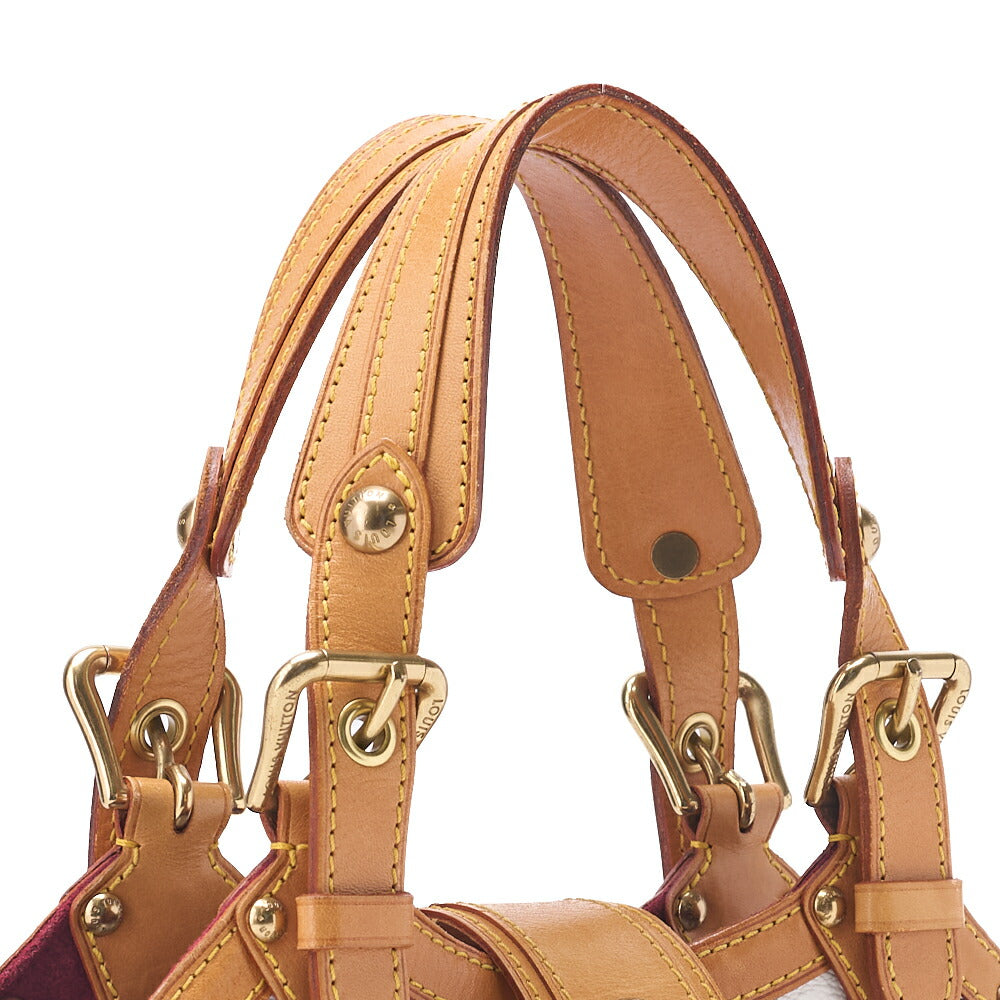 Louis Vuitton Handbag Teda PM Monogram Multicolor Canvas White Gold-Tone Hardware Pre-Owned