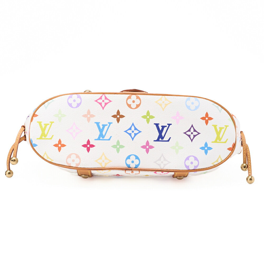 Louis Vuitton Handbag Teda PM Monogram Multicolor Canvas White Gold-Tone Hardware Pre-Owned