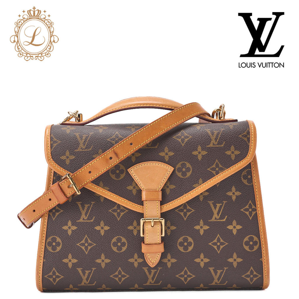 Louis Vuitton Shoulder Bag, Monogram Bel Air, Canvas, Brown, Gold-Tone Hardware, Pre-Owned