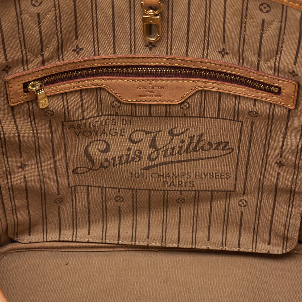 Louis Vuitton Tote Bag, Monogram, Canvas, Brown, Gold-Tone Hardware, Pre-Owned