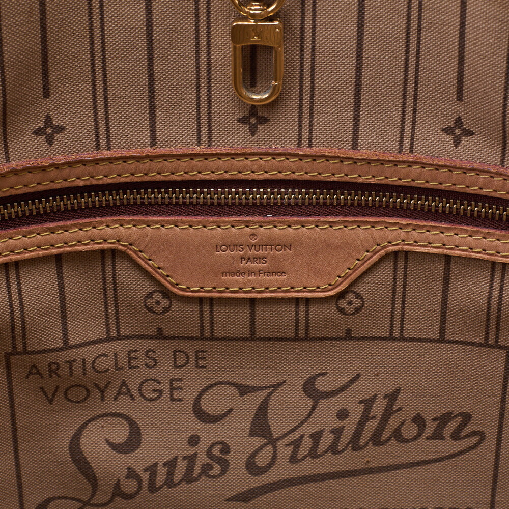 Louis Vuitton Tote Bag, Monogram, Canvas, Brown, Gold-Tone Hardware, Pre-Owned