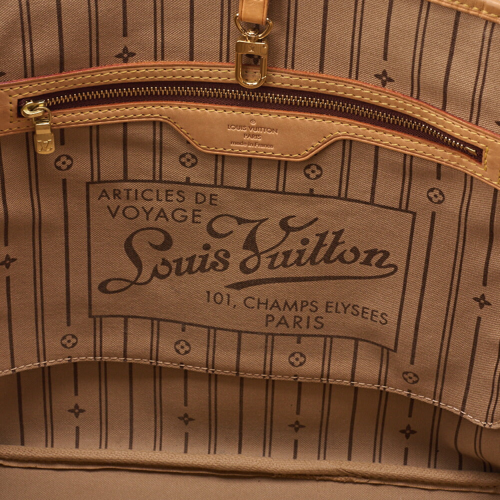 Louis Vuitton Tote Bag, Monogram, Canvas, Brown, Gold-Tone Hardware, Pre-Owned