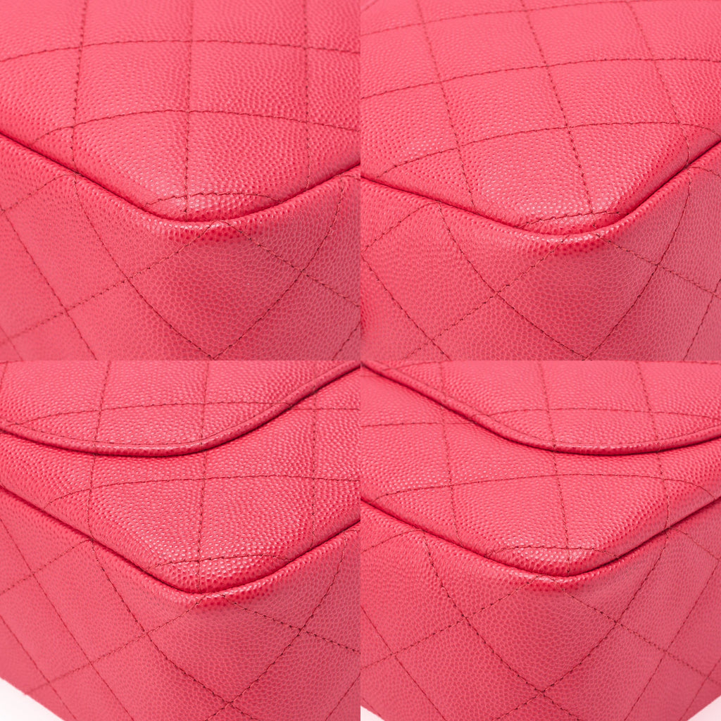 CHANEL Chain Shoulder Bag Matlasse Caviar Skin Rose Pink Coco Mark Silver Metal Fittings Women's [Used] [Free Shipping]