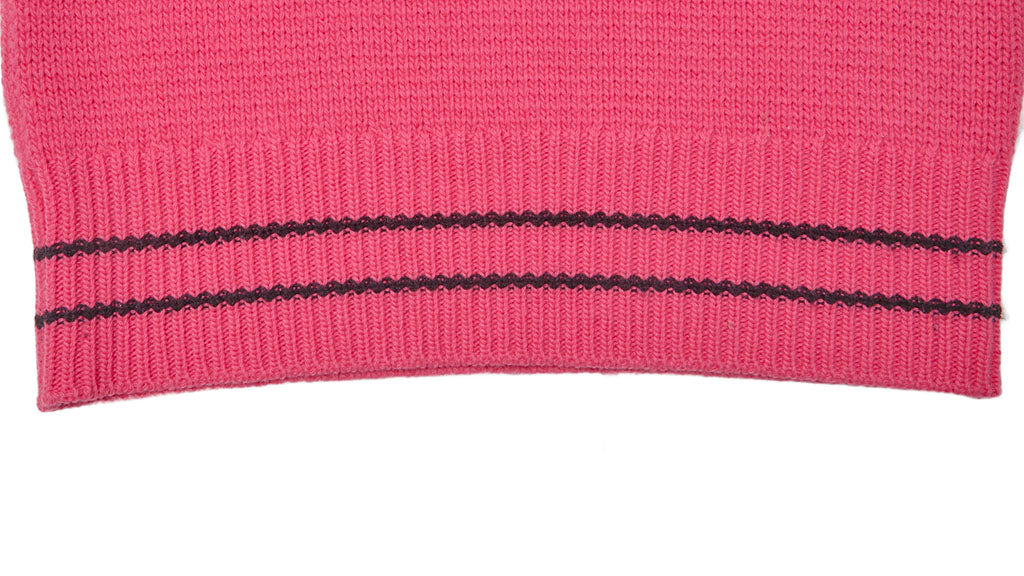 [Returnable] Dior Dior Logo Short Sleeve Knit 38 Pink x Black Cut-and-Sew Tops T-Shirt Brand Apparel