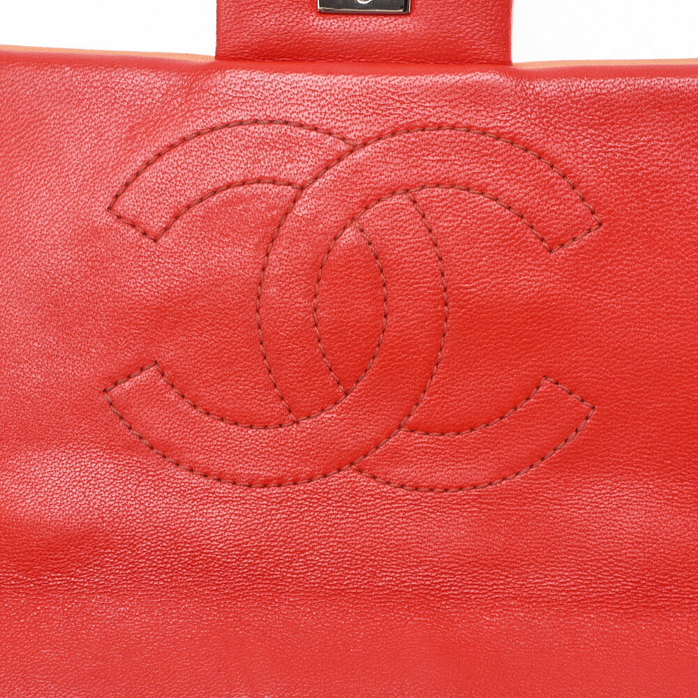 CHANEL Shoulder Bag Matelasse Denim Blue Single Flap Turn Lock Silver-Tone Hardware Pre-Owned
