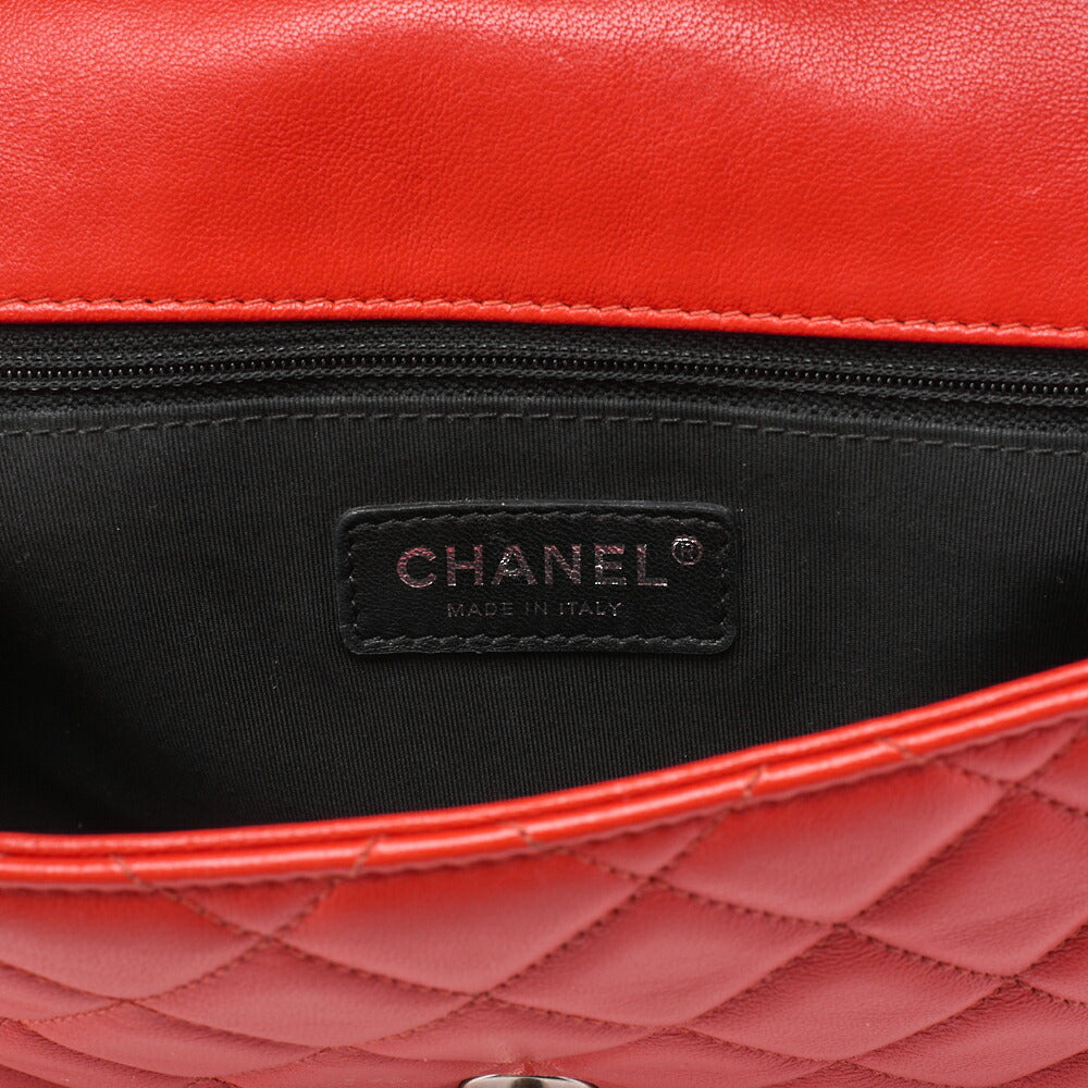 CHANEL Shoulder Bag Matelasse Denim Blue Single Flap Turn Lock Silver-Tone Hardware Pre-Owned