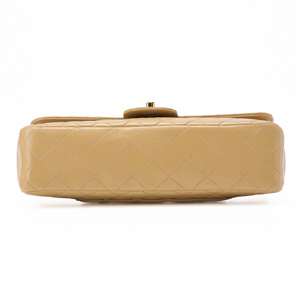 CHANEL Handbag Matelasse Coco Handle Lambskin Beige Gold-Tone Hardware Pre-Owned