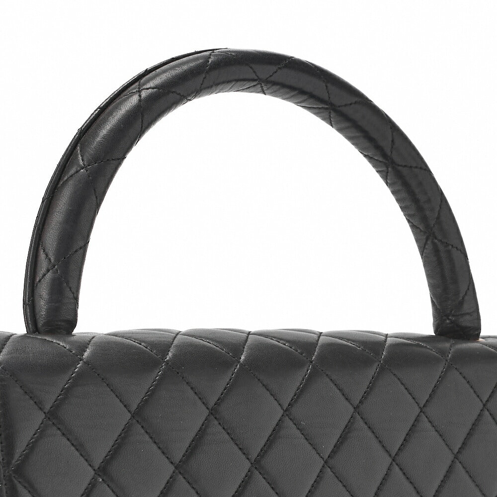 CHANEL Handbag Matelasse Coco Handle Lambskin Black Gold-Tone Hardware Pre-Owned