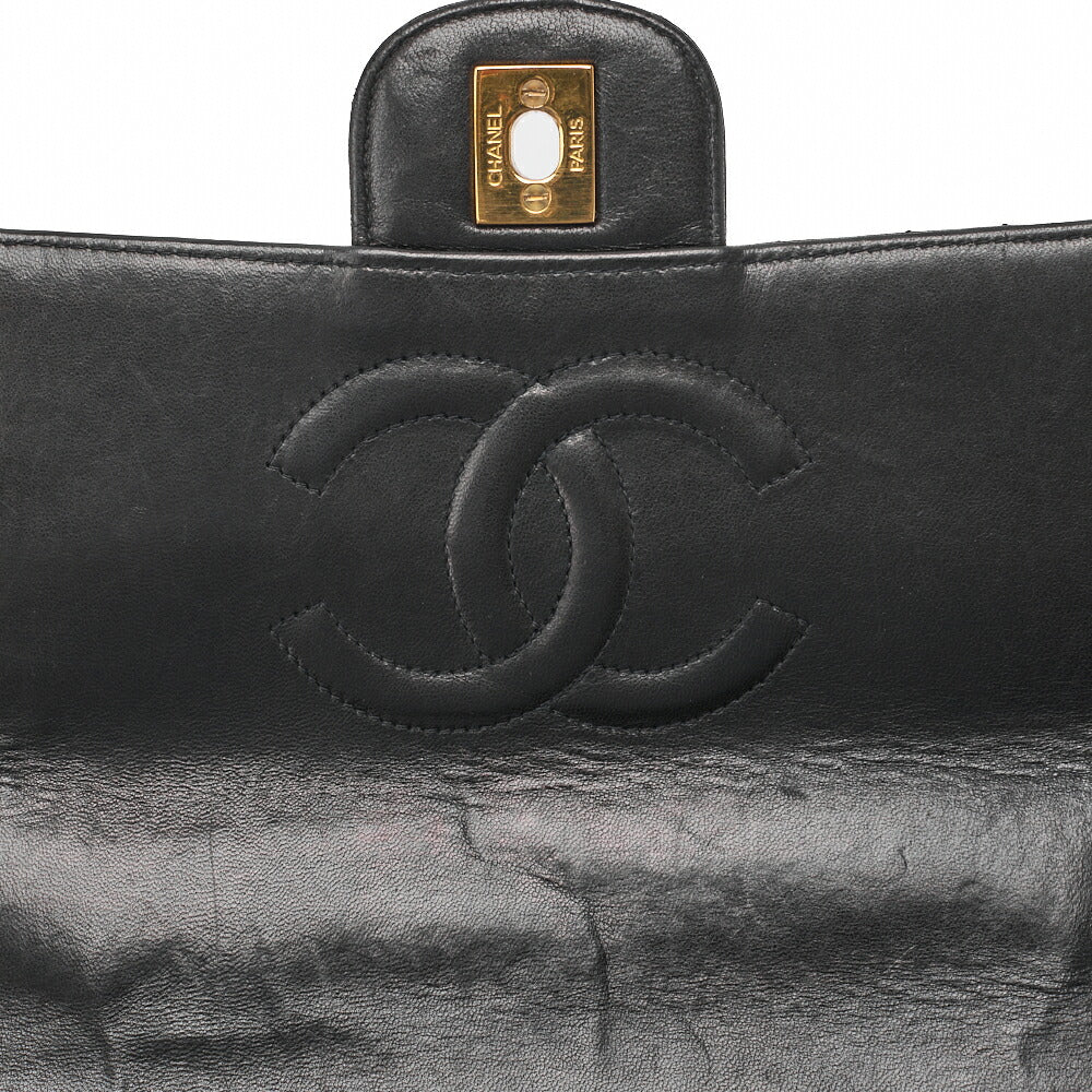 CHANEL Handbag Matelasse Coco Handle Lambskin Black Gold-Tone Hardware Pre-Owned
