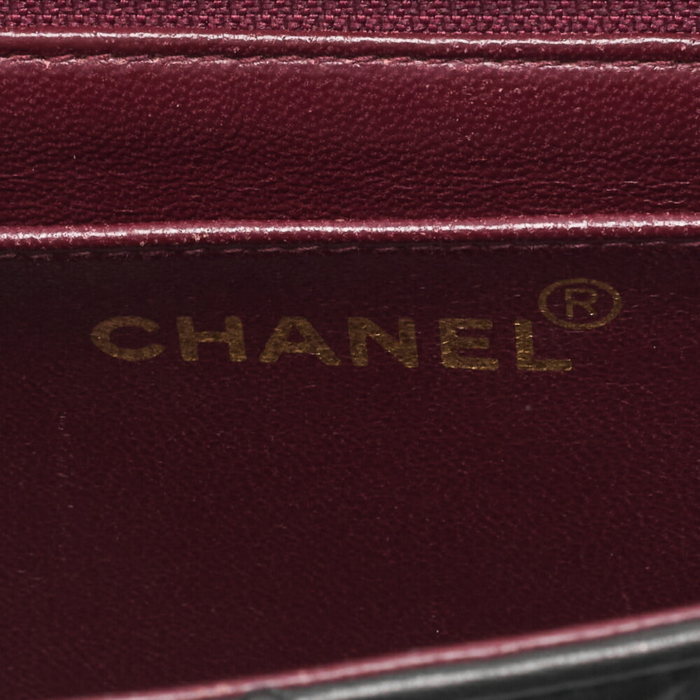 CHANEL Handbag Matelasse Coco Handle Lambskin Black Gold-Tone Hardware Pre-Owned