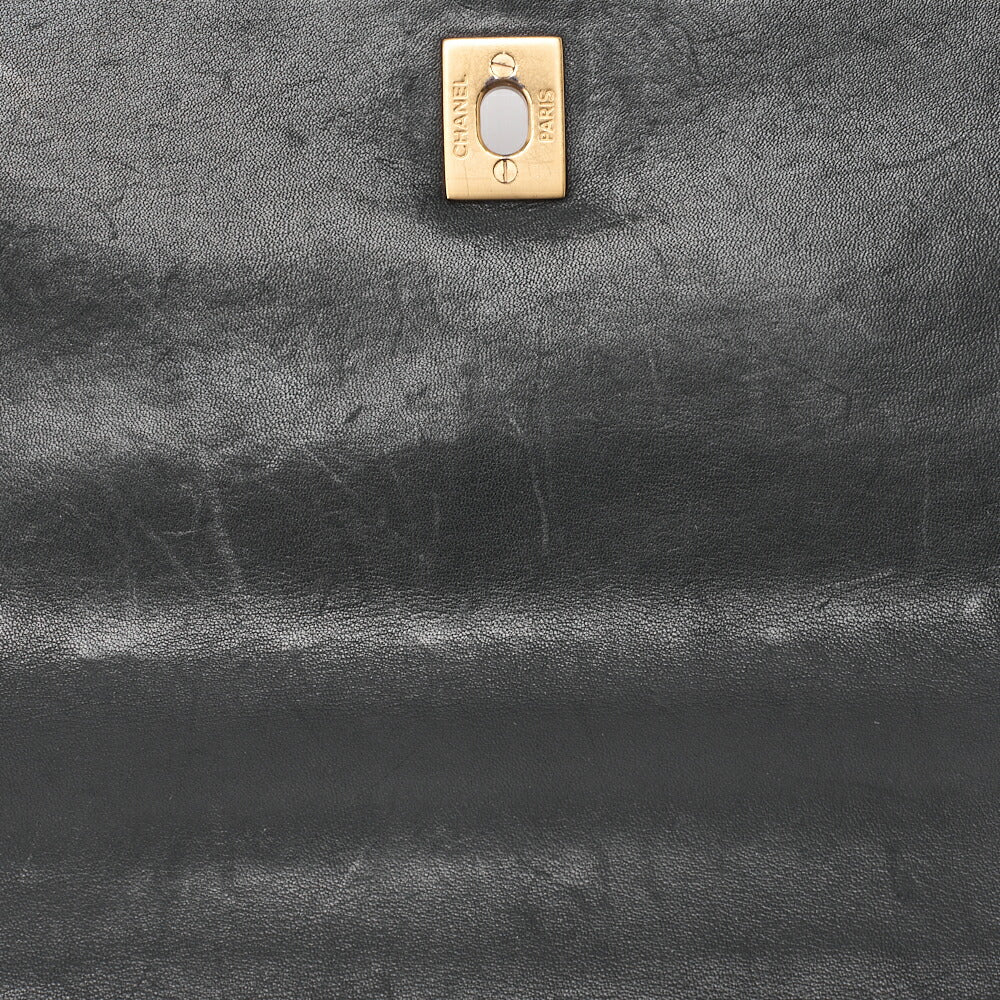 CHANEL Tote Bag, Coco Mark Wild Stitch Turn Lock, Calfskin, Black, Gold-Tone Hardware, Pre-Owned