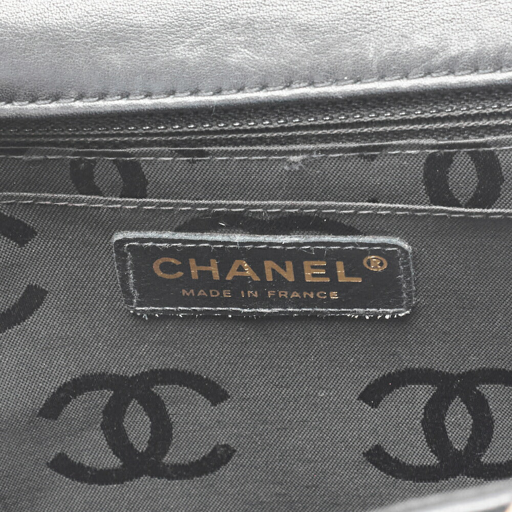 CHANEL Tote Bag, Coco Mark Wild Stitch Turn Lock, Calfskin, Black, Gold-Tone Hardware, Pre-Owned