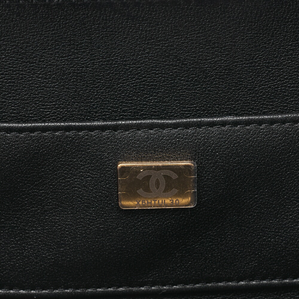 CHANEL Chain Shoulder Bag Matelasse Camera Bag Lambskin Black Gold-Tone Hardware Pre-Owned