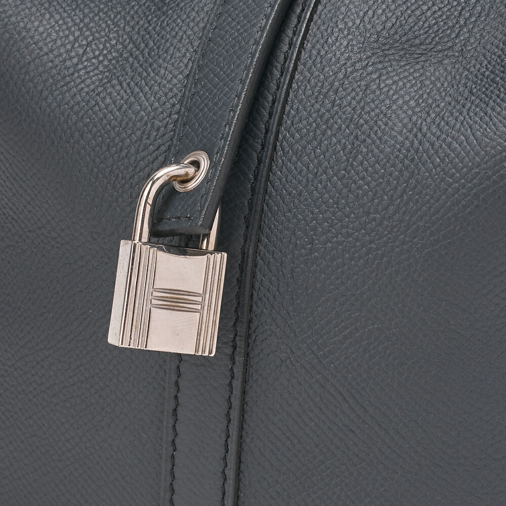 HERMES Handbag Picotan Lock MM Epson Blue de Prusse Blue Silver-Tone Hardware Pre-Owned