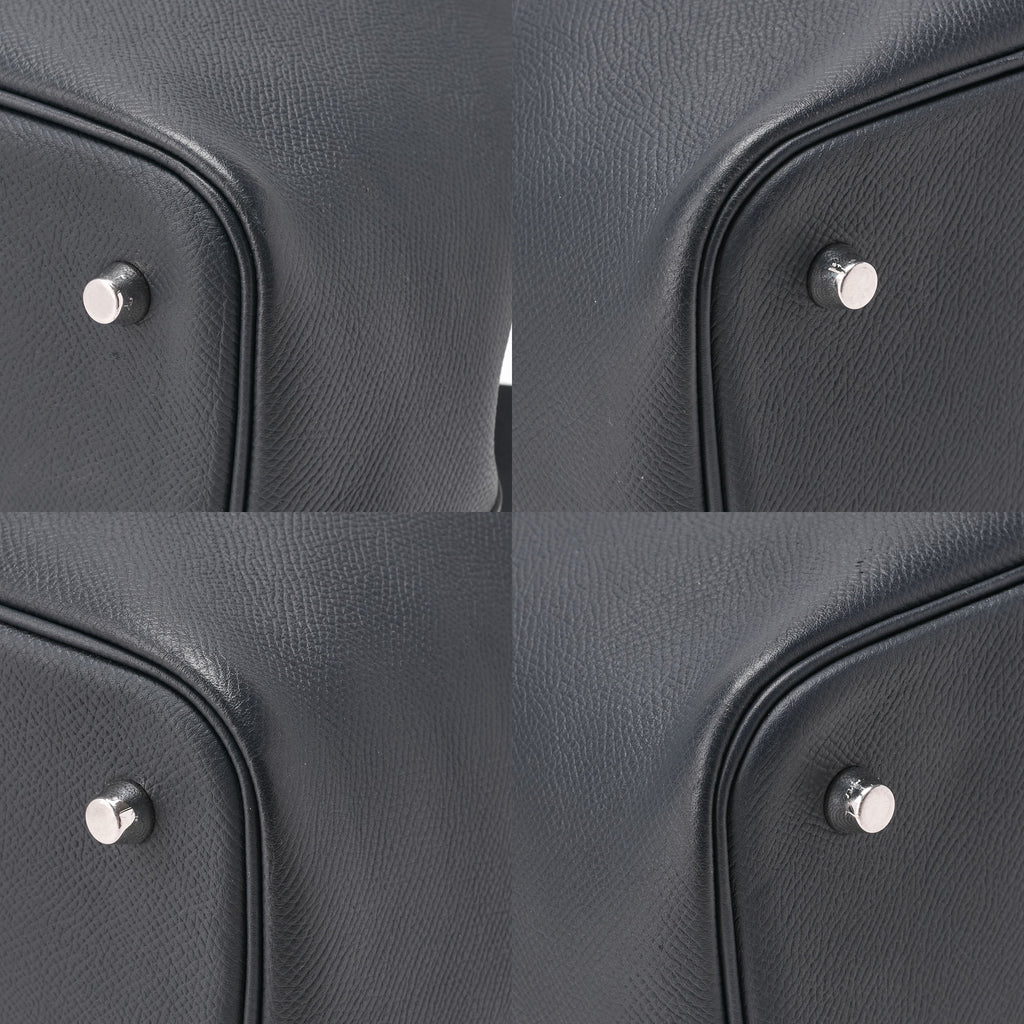HERMES Handbag Picotan Lock MM Epson Blue de Prusse Blue Silver-Tone Hardware Pre-Owned