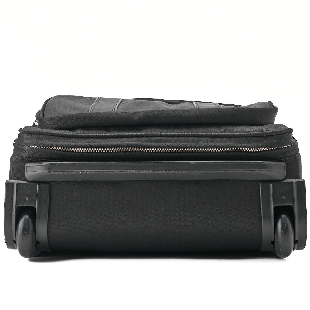 HERMES Acapulco Carry Bag Toile Chevron Black Gold-Tone Hardware Pre-Owned