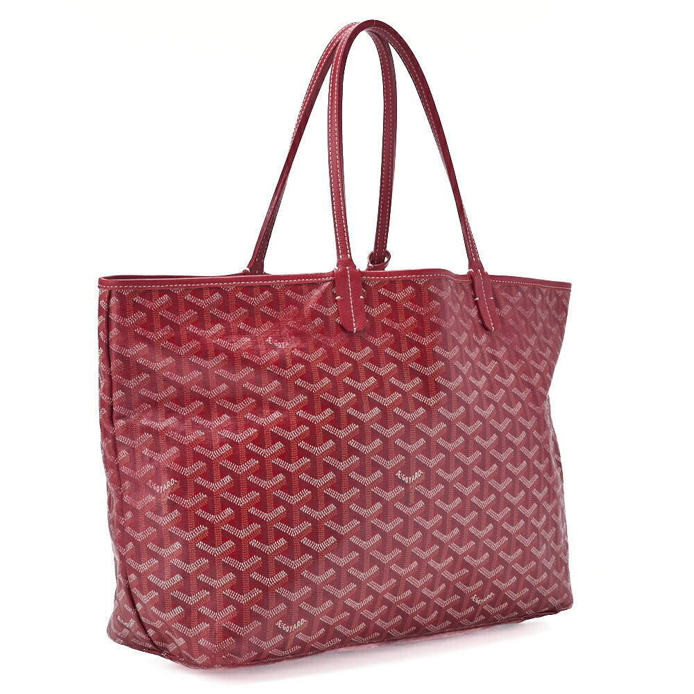 GOYARD Saint Louis PM Tote Bag, Coated Canvas, Red, Silver-Tone Hardware, Pre-Owned