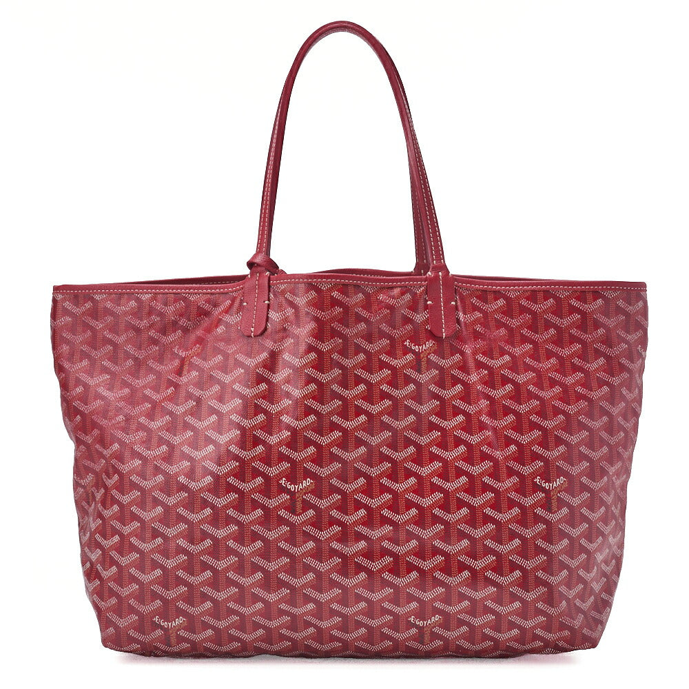 GOYARD Saint Louis PM Tote Bag, Coated Canvas, Red, Silver-Tone Hardware, Pre-Owned