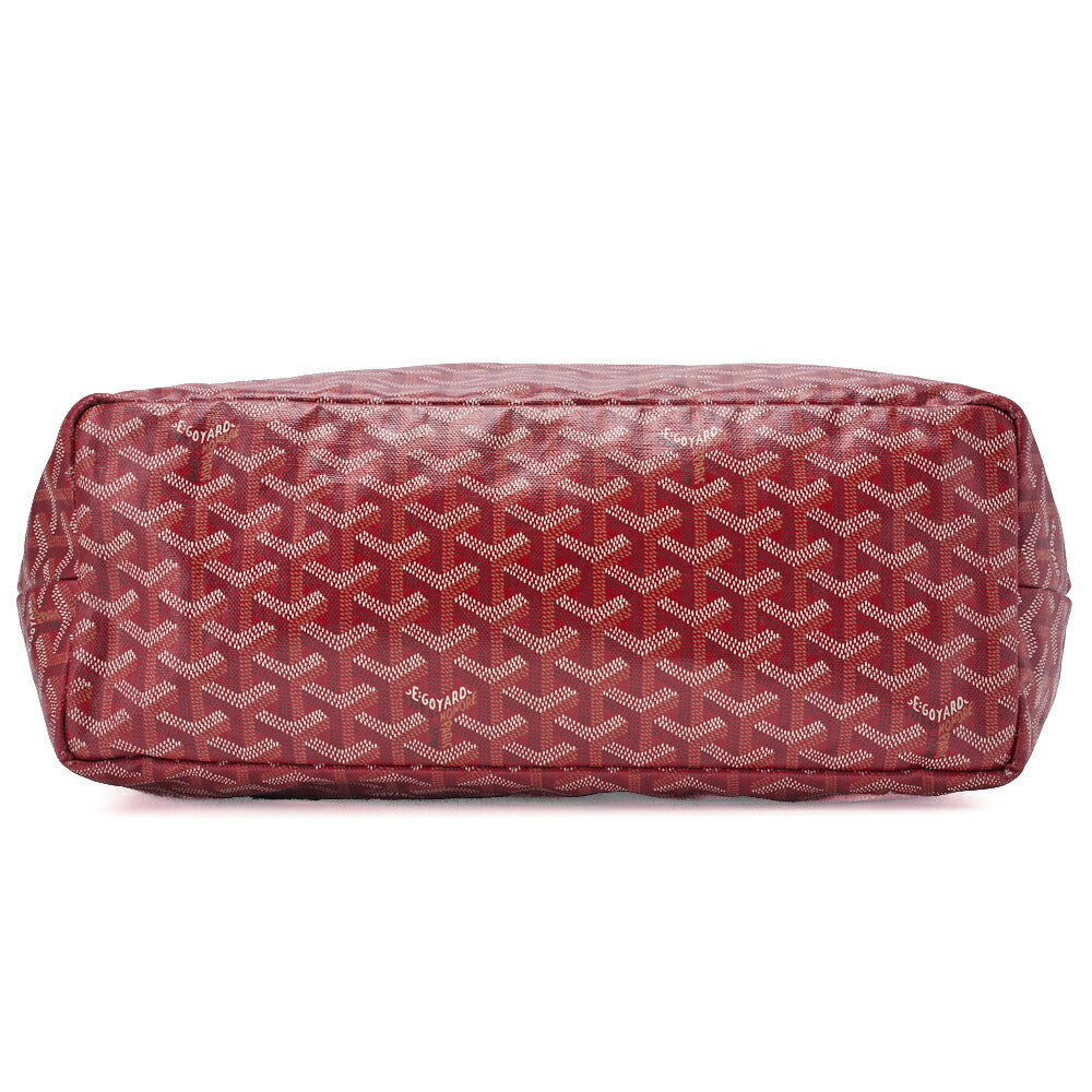GOYARD Saint Louis PM Tote Bag, Coated Canvas, Red, Silver-Tone Hardware, Pre-Owned
