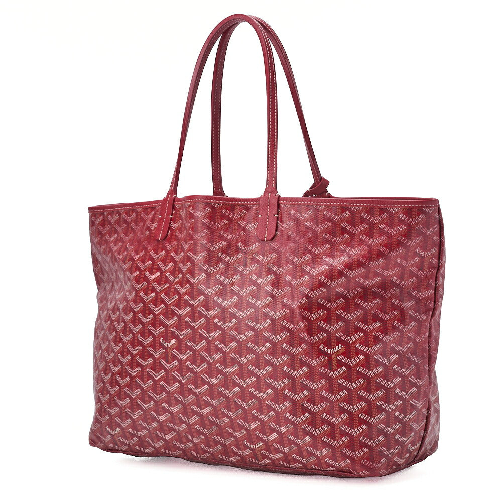 GOYARD Saint Louis PM Tote Bag, Coated Canvas, Red, Silver-Tone Hardware, Pre-Owned