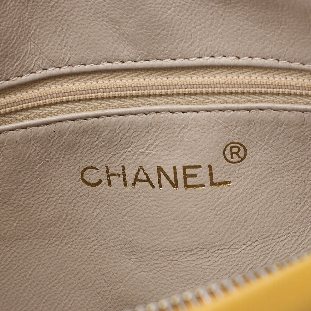 CHANEL Shoulder Bag, Matelasse Outside Flap Fringe Chain, Lambskin, Black, Gold-Tone Hardware, Pre-Owned