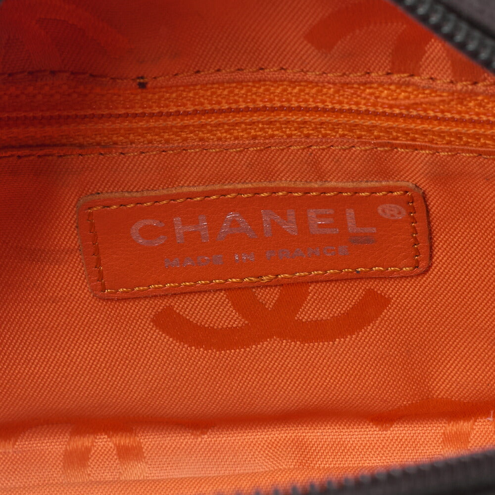 CHANEL Mini Tote Bag, Cambon Line, Calfskin, Brown, Silver-Tone Hardware, Pre-Owned