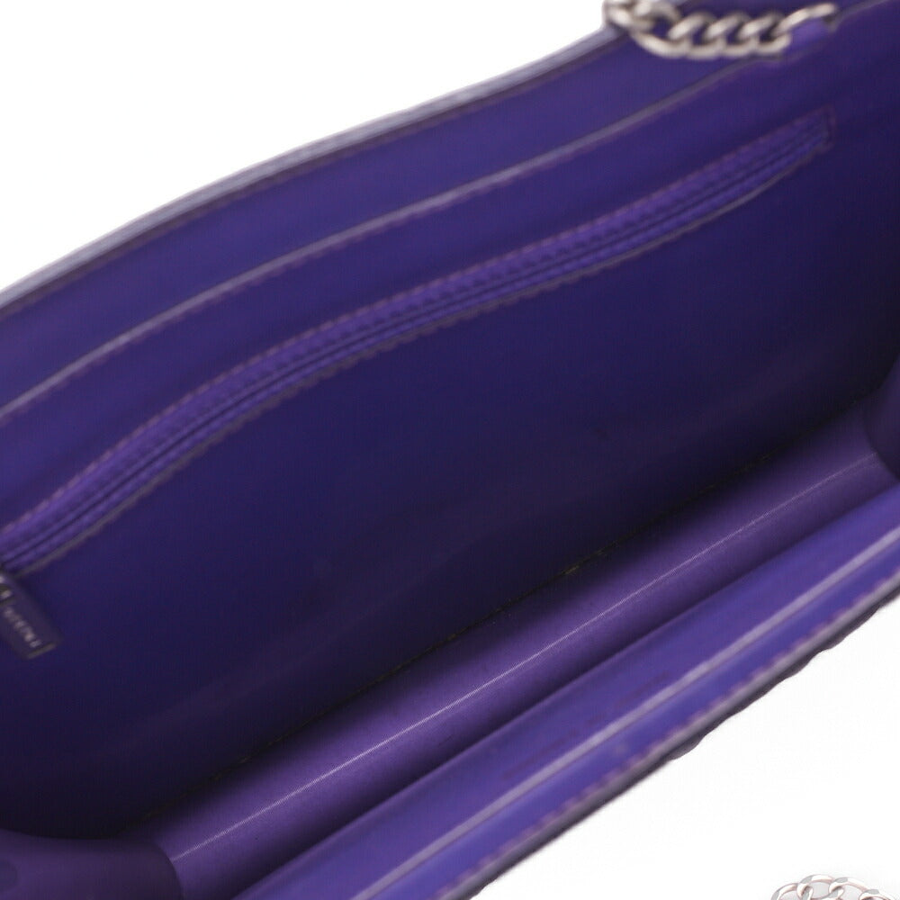 Chanel Shoulder Bag Coco Mark Logo Hologram Vinyl Purple Silver-Tone Hardware Pre-Owned