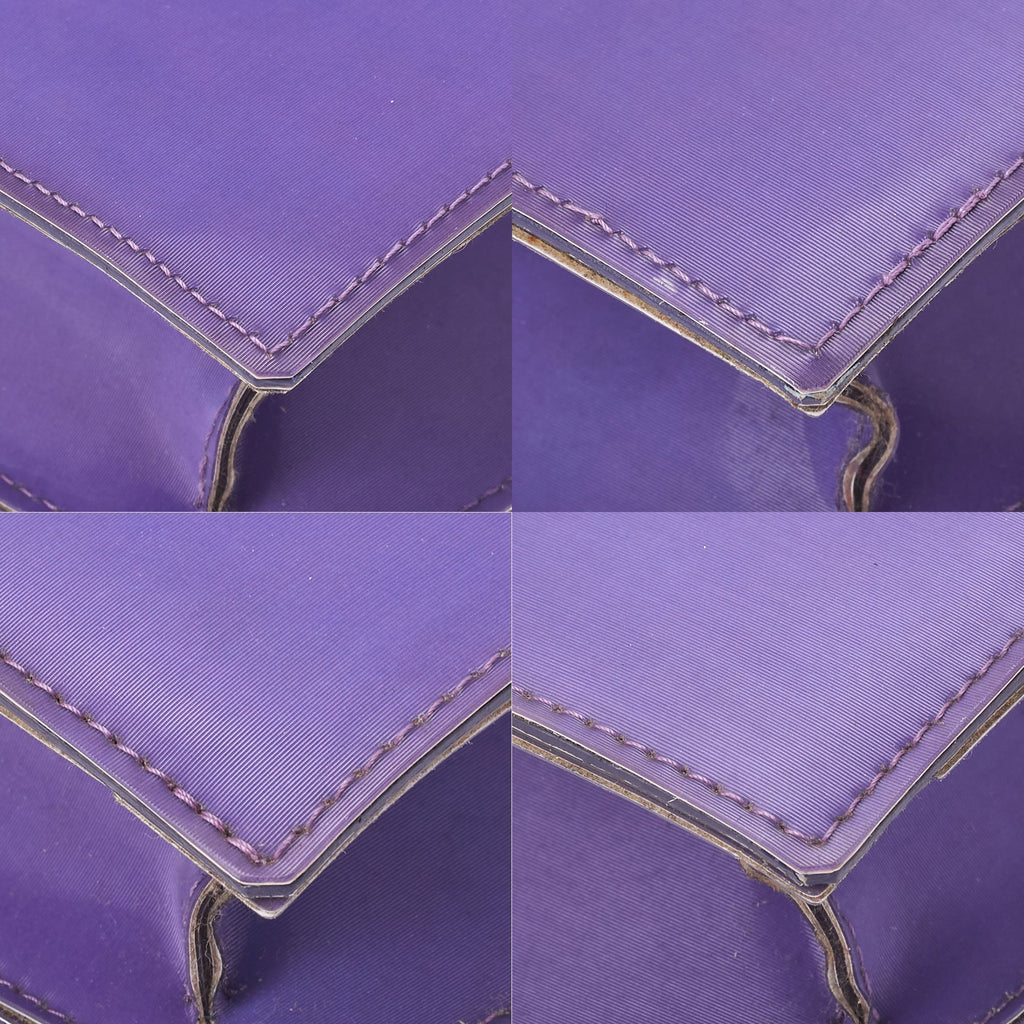 Chanel Shoulder Bag Coco Mark Logo Hologram Vinyl Purple Silver-Tone Hardware Pre-Owned