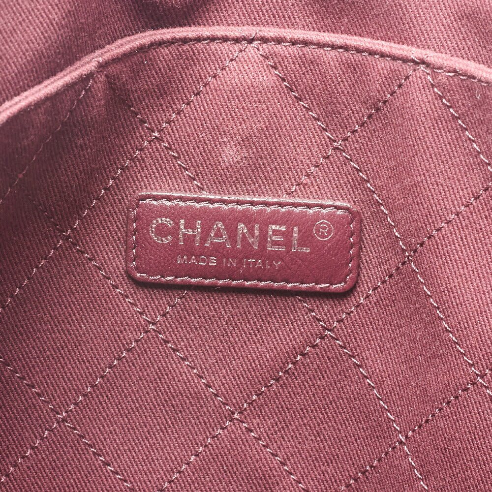 CHANEL  Tote Bag Coco Mark Canvas with Whistle Charm White × Black Silver-Tone Hardware, Pre-Owned
