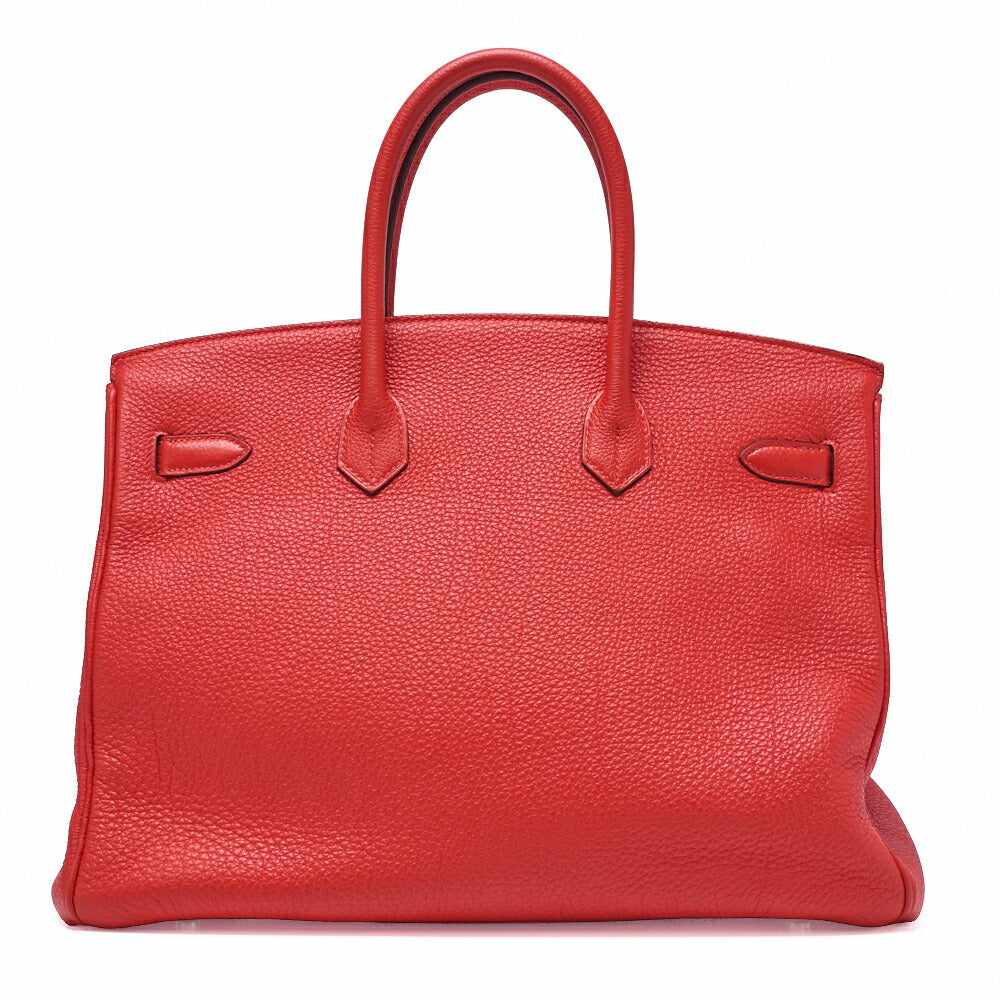HERMES Birkin 35 Handbag Tryon Rose Jaipur  Silver-Tone Hardware, Pre-Owned