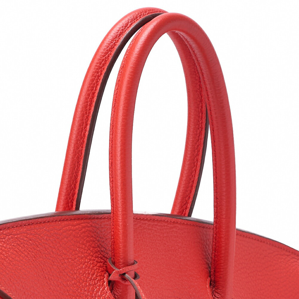 HERMES Birkin 35 Handbag Tryon Rose Jaipur  Silver-Tone Hardware, Pre-Owned