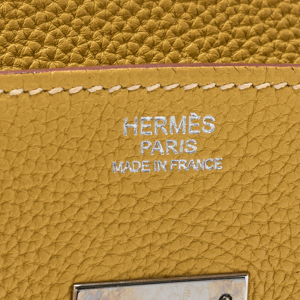 HERMES Birkin 30 Handbag Togo Janne Silver-Tone Hardware, Pre-Owned