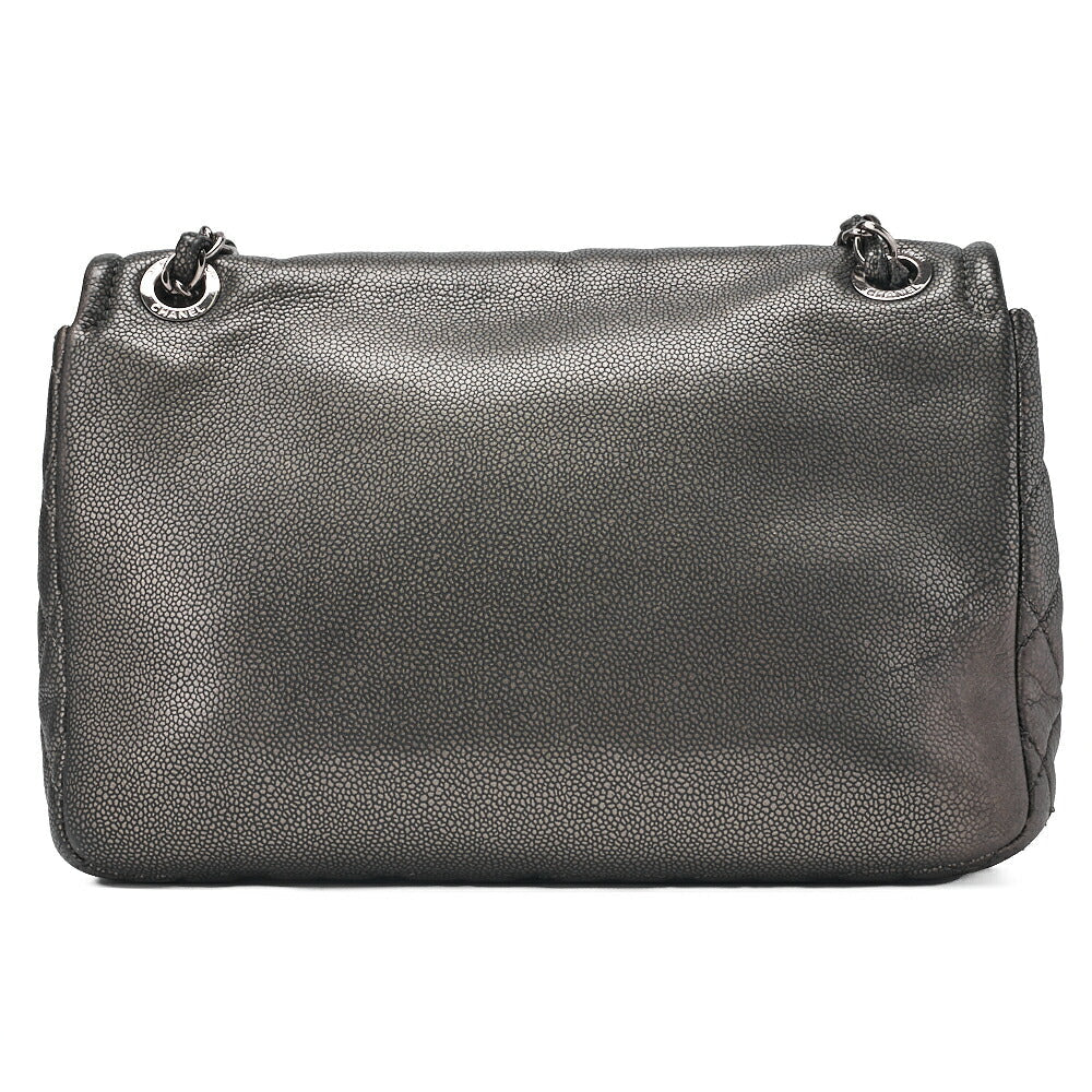 Chanel Matelasse Caviar Skin Chain Shoulder Bag Silver-tone / Pre-owned