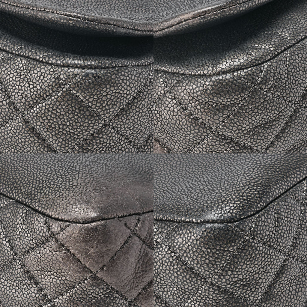 Chanel Matelasse Caviar Skin Chain Shoulder Bag Silver-tone / Pre-owned