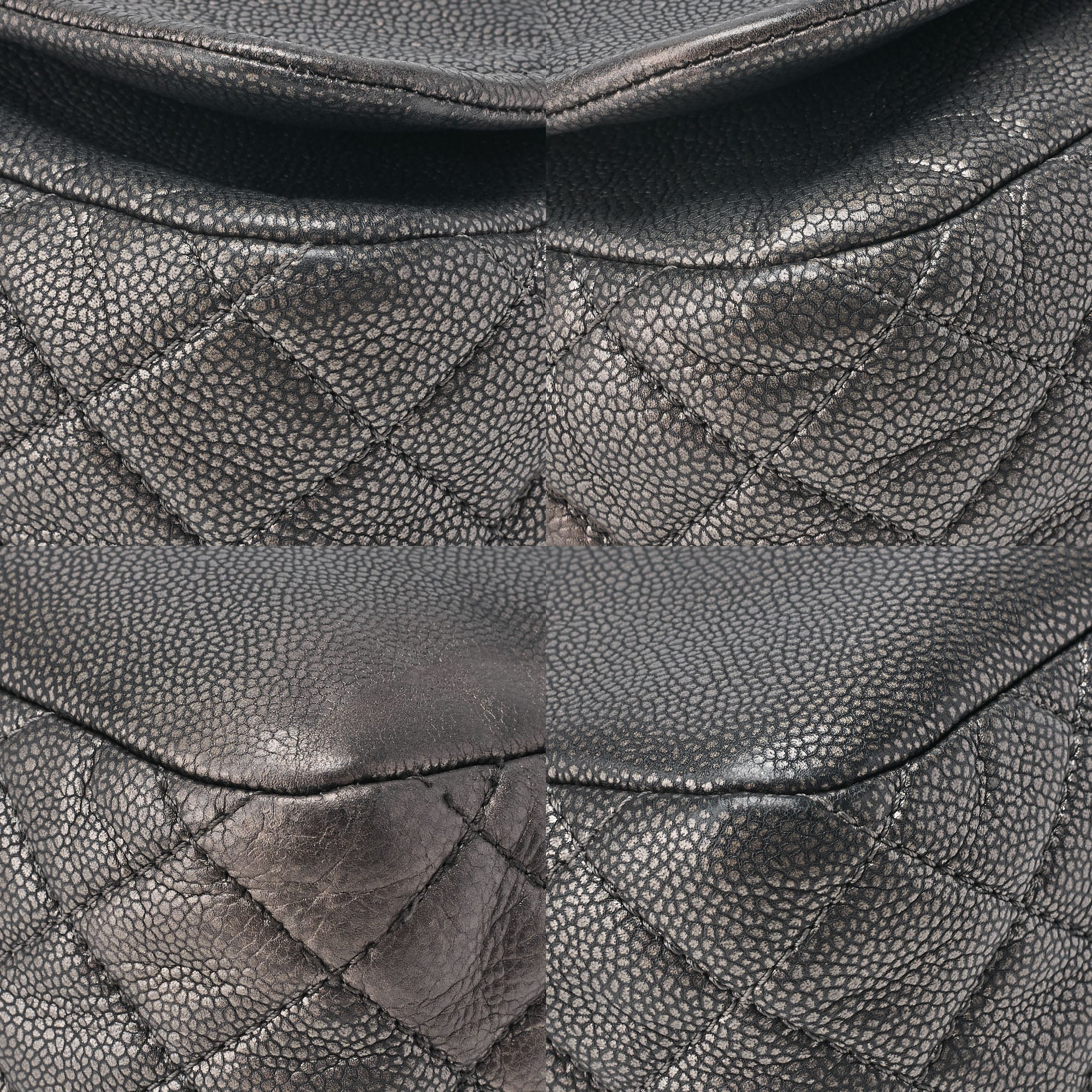 Chanel Matelasse Caviar Skin Chain Shoulder Bag Silver-tone / Pre-owned