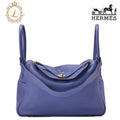 HERMES Lindy 34 Shoulder Bag Triyon Clemence Lesan Silver-Tone Hardware, Pre-Owned