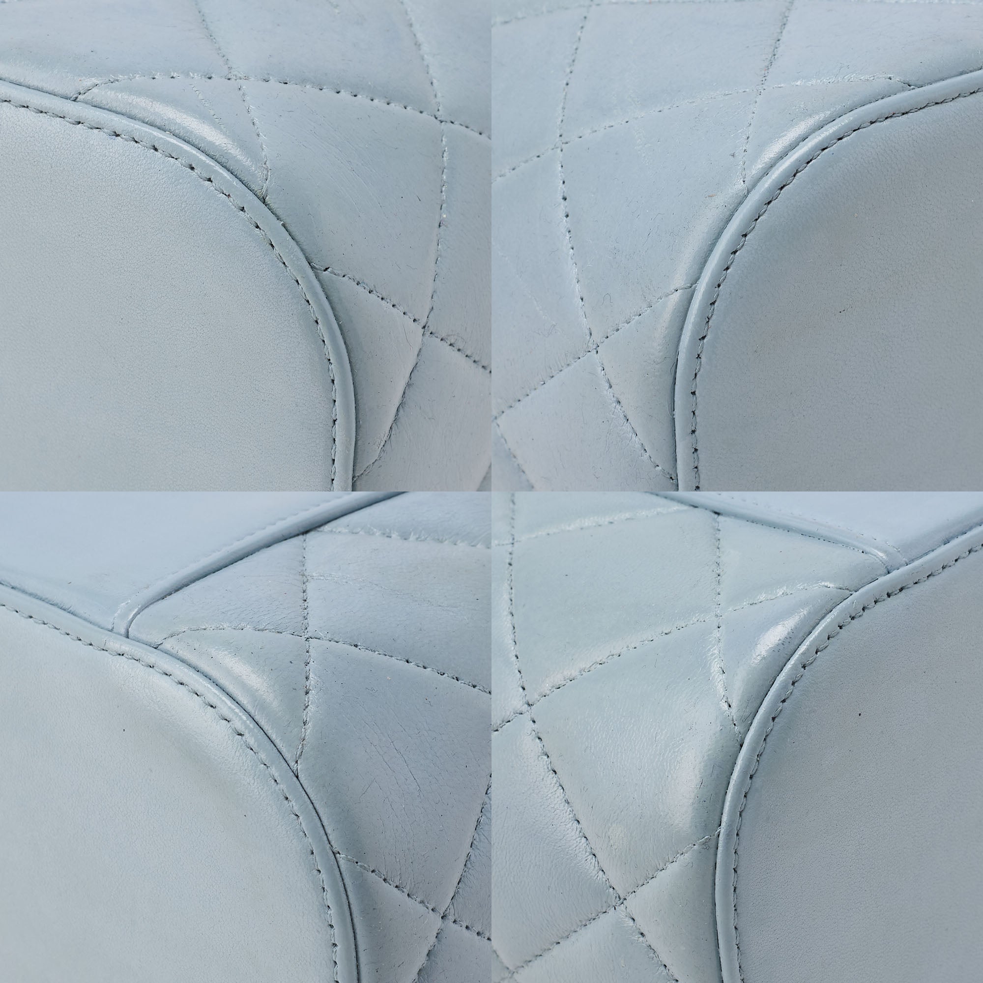 CHANEL Coco Mark Circle Coco Drawstring Shoulder Bag Lambskin White Gold-Tone Hardware, Pre-Owned