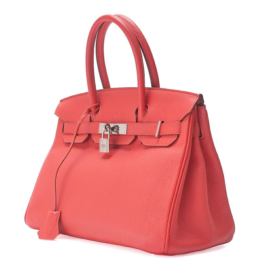 HERMES Birkin 30 Handbag Togo RoseJaipur Silver-Tone Hardware, Pre-Owned
