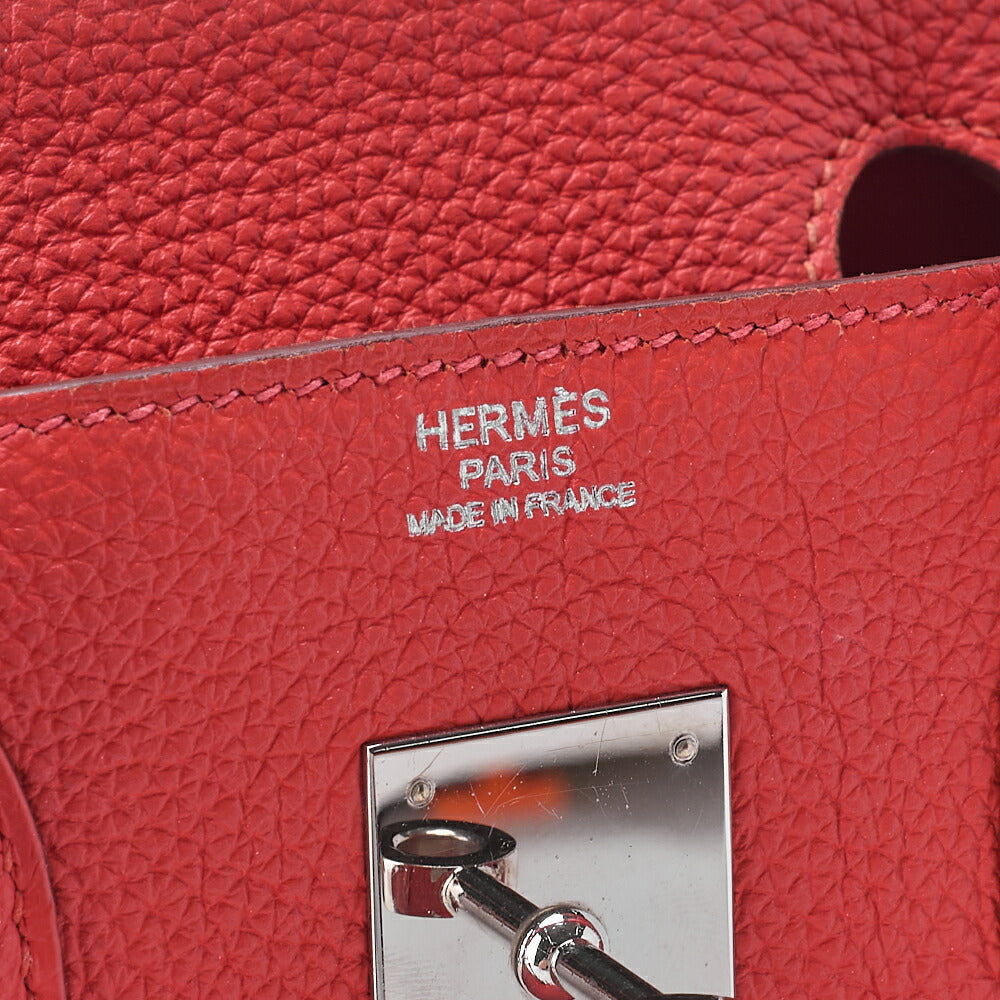 HERMES Birkin 30 Handbag Togo RoseJaipur Silver-Tone Hardware, Pre-Owned