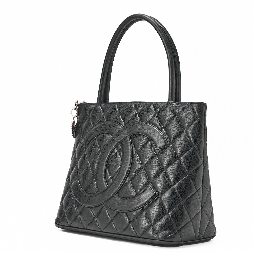 Chanel Matelasse Caviar Skin Reissue Tote Bag Black / Pre-owned