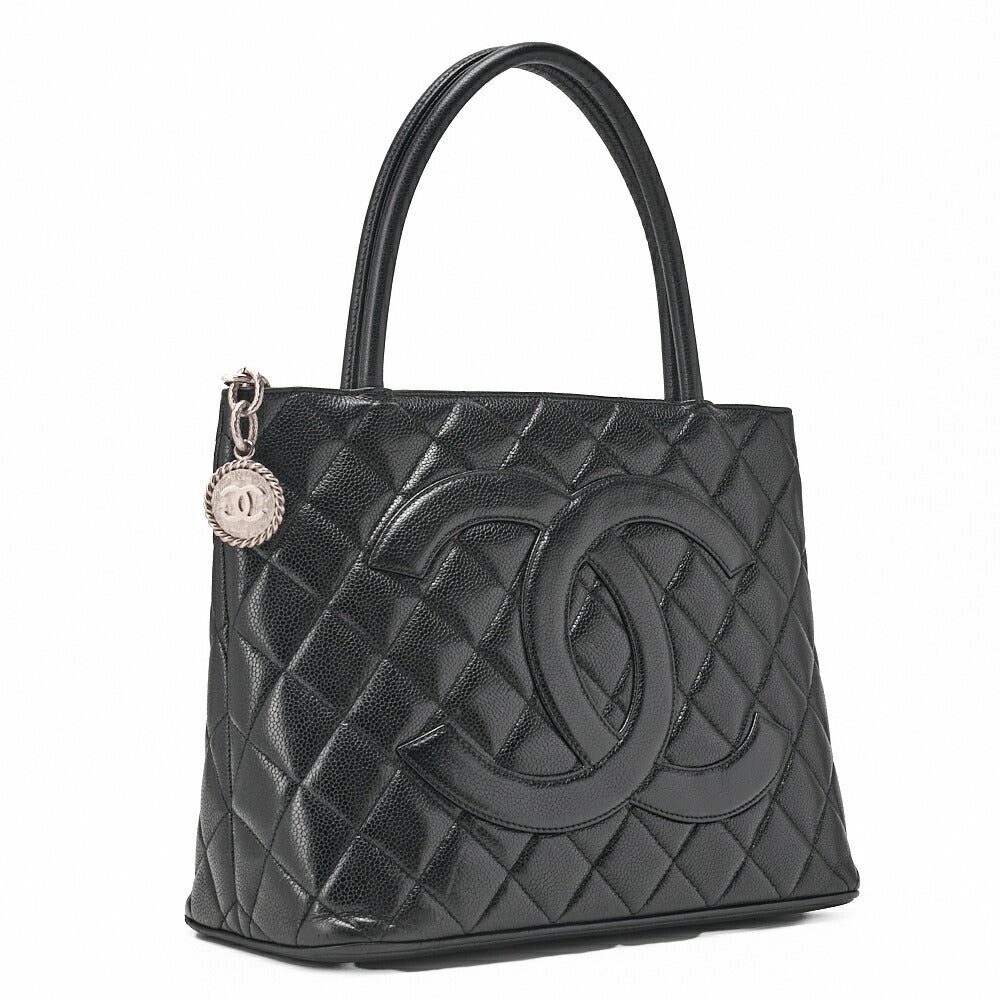 Chanel Matelasse Caviar Skin Reissue Tote Bag Black / Pre-owned