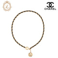 CHANEL Cocomark Chain Belt GP x Leather Black x Gold (Gold-Tone Hardware, Pre-Owned