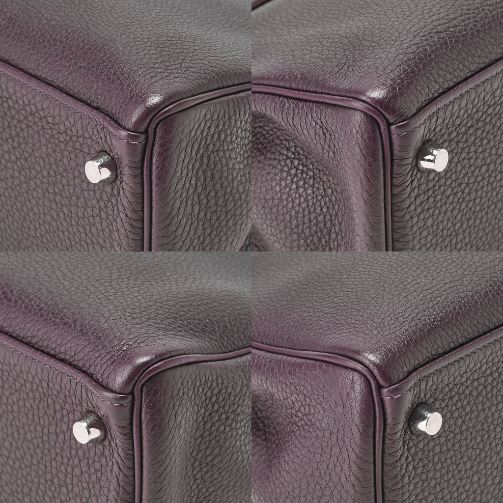 HERMES Kelly 28 Handbag Inner Stitch Togo Rezan Silver-Tone Hardware, Pre-Owned