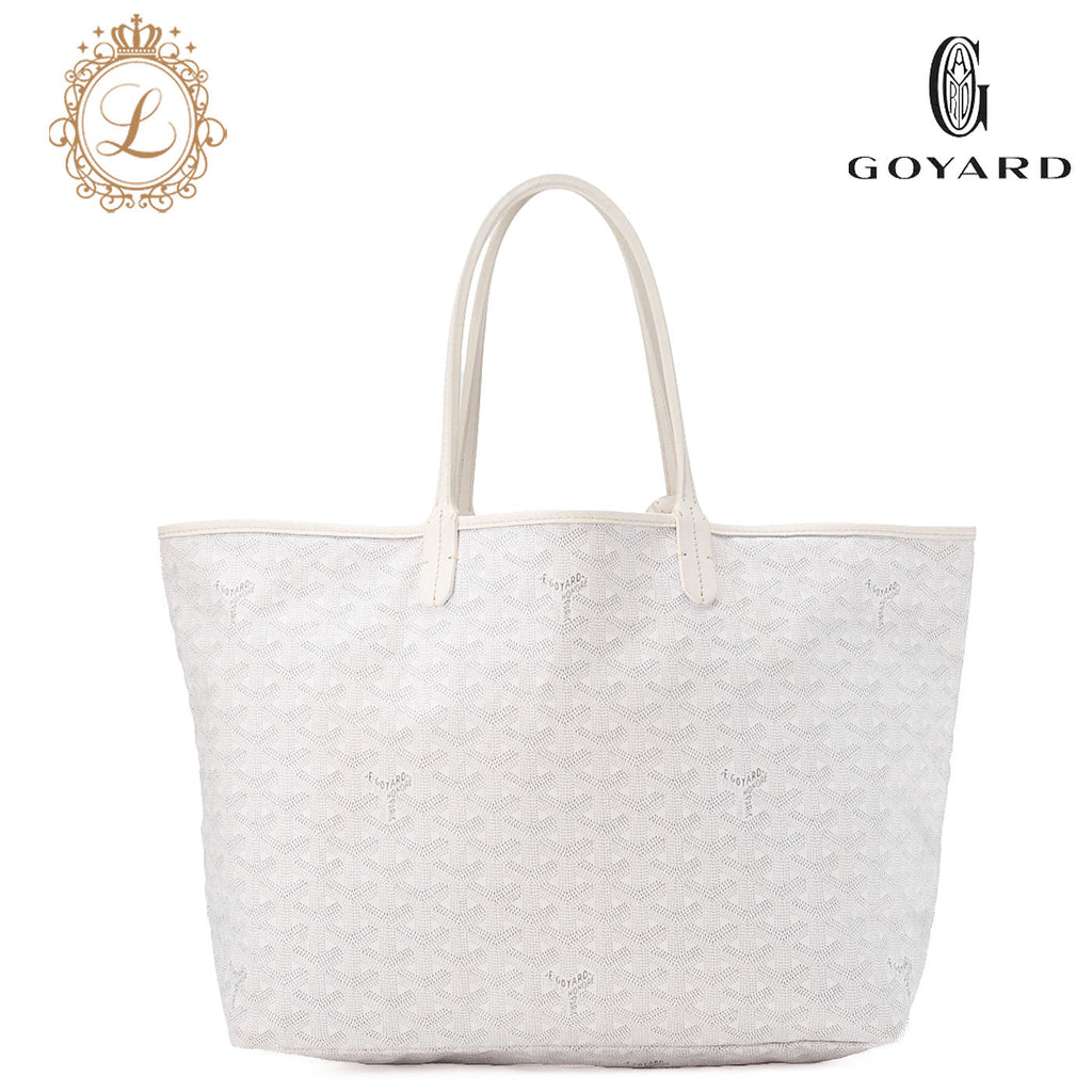 GOYARD [Goyard] Saint-Louis PM Tote Bag Coated Canvas White Silver-Tone Hardware, Pre-Owned