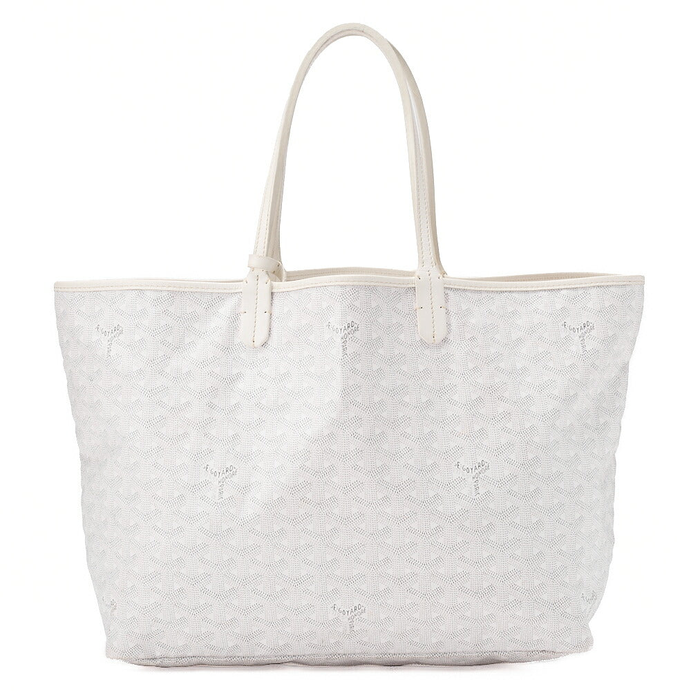 GOYARD [Goyard] Saint-Louis PM Tote Bag Coated Canvas White Silver-Tone Hardware, Pre-Owned