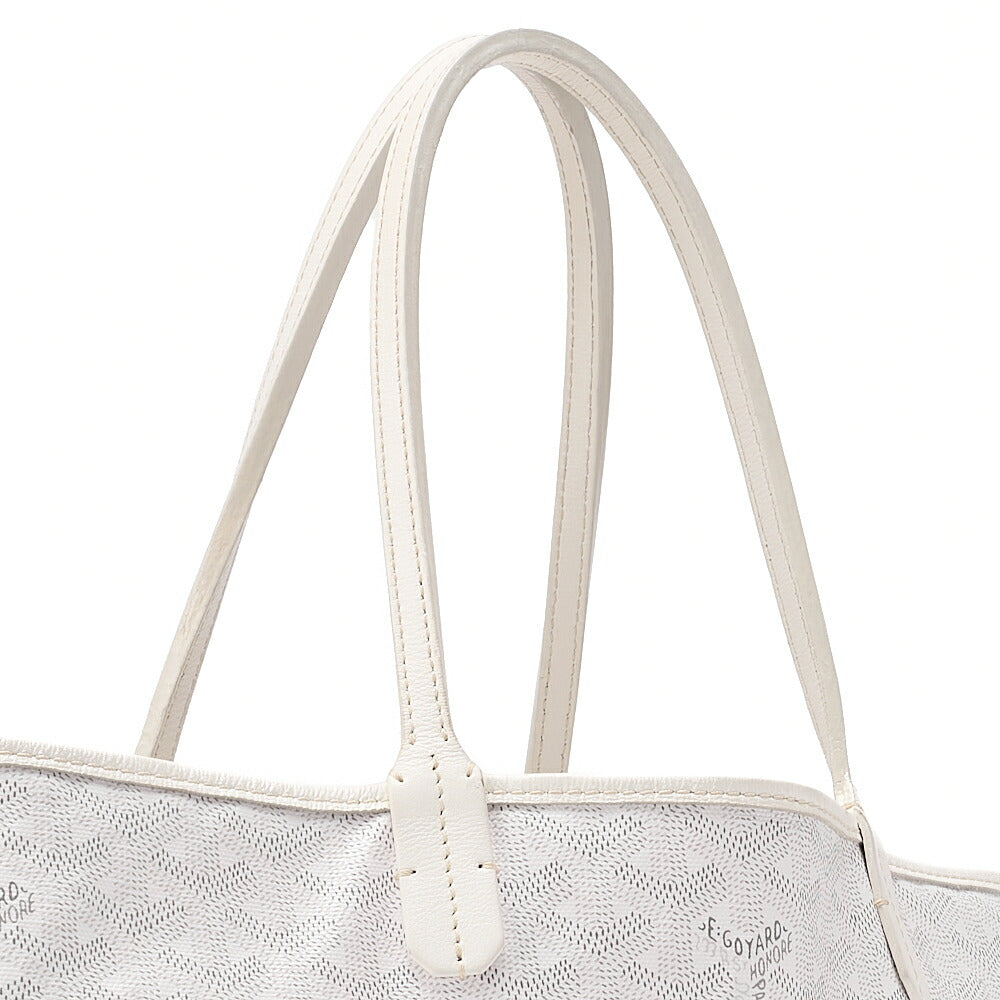 GOYARD [Goyard] Saint-Louis PM Tote Bag Coated Canvas White Silver-Tone Hardware, Pre-Owned