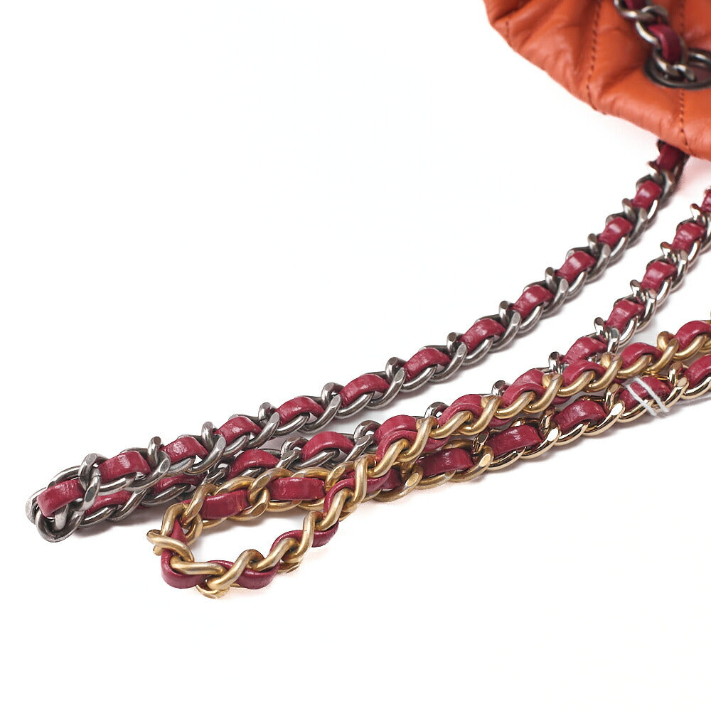 CHANEL Chain Backpack Matlasse Gabriel de Chanel Silver x Gold-Tone Hardware, Pre-Owned