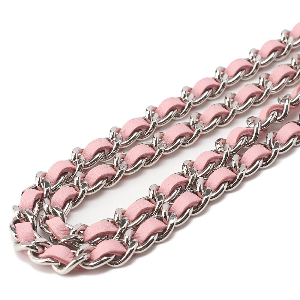CHANEL Mini Matlasse Cocomark Ultra Stitch Chain Shoulder Lambskin Pink Silver-Tone Hardware, Pre-Owned